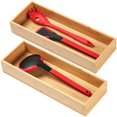 thumbnail image 1 of Organizador de utensilios de cocina Umilife Bamboo extra largo, 1 of 6