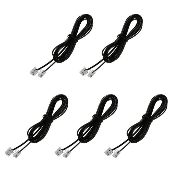 5X RJ11 6P4C Cuerda Cable de Telefono Modem ADSL 2 Metros