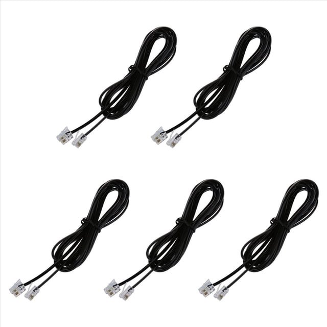 5X RJ11 6P4C Cuerda Cable de Telefono Modem ADSL 2 Metros