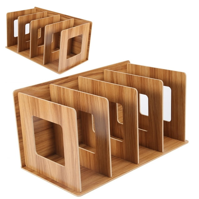 Sturdy Desktop Bookshelf, Multi-slots Elegant Bookshelf, For