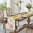 thumbnail image 3 of Spring Summer Daisy Flowers Table Runner Watercolor Sunflowers Runner Table Kitchen Dinning Table Wedding Anniversary Party Holiday Home Decor 13x72 Inch, 3 of 5
