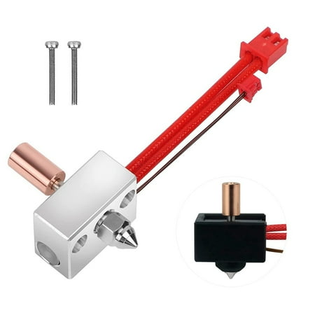 

Extruder Heater Block Upgrade Kit - 300℃ High Temperature Pro Bimetal Copper Titanium Heatbreak Plated Copper Nozzle