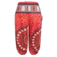 thumbnail image 3 of YONGHS Kids Girls Workout Yoga Bohemian Harem Pants for Beach Sports Gymnastic Dance Active wear Red-A 6-8, 3 of 5