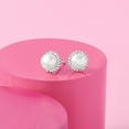 thumbnail image 3 of Ross-Simons 7mm Cultured Pearl Stud Earrings With Diamonds in Sterling Silver, Women's, Adult, 3 of 5