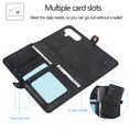 thumbnail image 4 of Feishell Magnetic Detachable Wallet Case for Samsung Galaxy S25,with Wrist Strap,Premium PU Leather Magnetic Buckle Credit Card Slots & Cash Pocket Shockproof Phone Case for Women Men,Black, 4 of 8