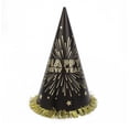 thumbnail image 1 of Sombrero de año nuevo con temática de oro negro para niños y adultos, decoración para fiestas de año nuevo, accesorios para fotos, diadema, 1 of 1