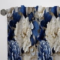thumbnail image 2 of Designart "Cobalt Blue Foliage: Victorian-inspired Pattern III" Botanical Traditional Curtain, Floral Panel, 2 of 6