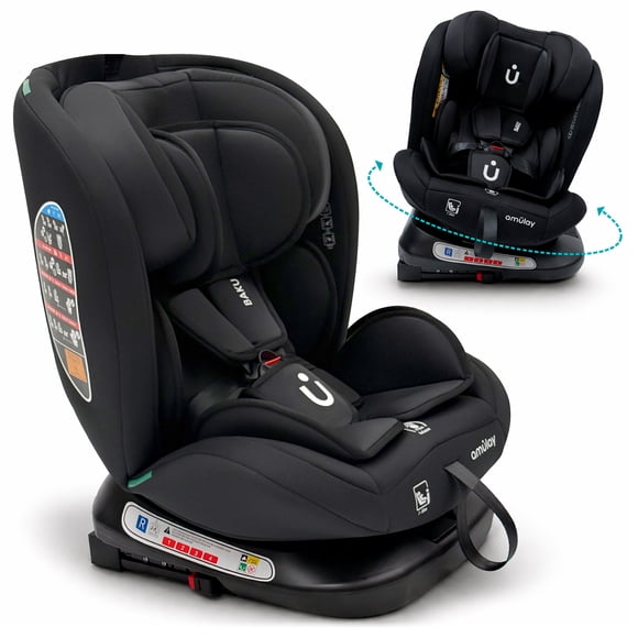 Autoasiento Baku - 360° Isofix i-Size 0 a 12 Años - Negro