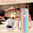thumbnail image 4 of Tirrinia Single Wine Cooler Bags - Insulated & Padded Portable Wine Tote Carrier for Travel, BYOB Restaurant, Wine Tasting, Party, Great Christmas Fathers Day Gifts for Wine Lover, Rainbow, 4 of 7