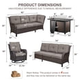 thumbnail image 5 of Bellefurn Outdoor Wicker Patio Furniture Set with Fire Pit Table,Outdoor Wicker Sectional Sofa Set L-Shaped Sectional Sofa with Swivel Rocker Chairs,Rattan Conversation Set for Backyard Porch Garden, 5 of 12