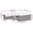 thumbnail image 2 of vidaXL 11 Piece Garden Sofa Set with Cushions Beige Poly Rattan, 2 of 5