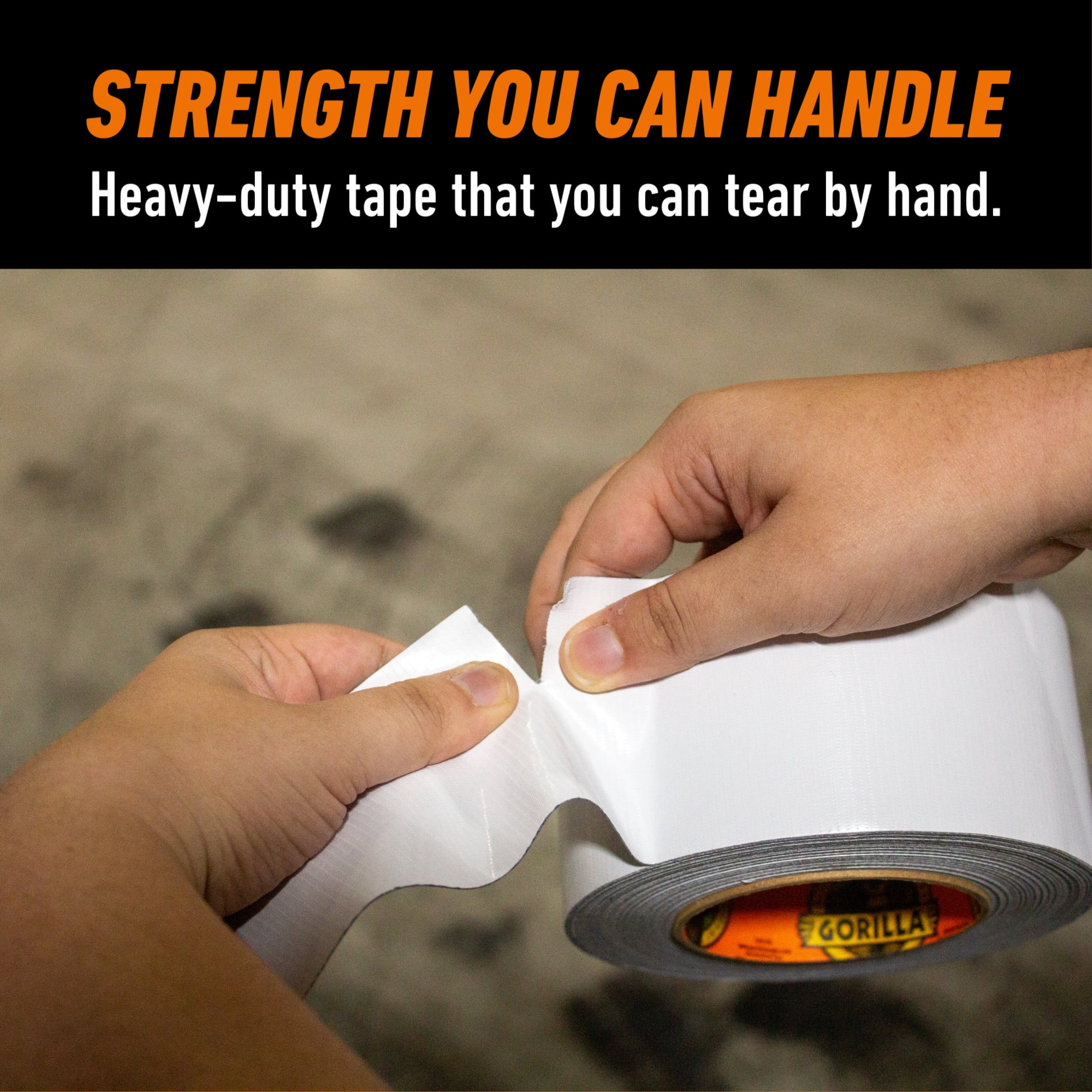 (2 pack) Gorilla Tough & Wide White Duct Tape, 25 Yard Roll