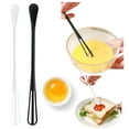thumbnail image 5 of Plastic Whisk,Hand Push Rotary Whisks Mixer,for Non-Stick Cookware,Milk and Egg Beater Blender,Heat Resistant Kitchen Whisks for Whisking,Cooking,Baking,Beating,Frothing and Stirring(White), 5 of 5
