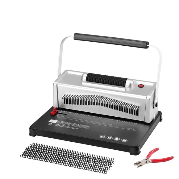 Coil Spiral Binding Machine Manual Book Maker 34-Holes Binding Adjustable Coil Binding Spine