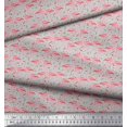 thumbnail image 3 of Soimoi Rayon Fabric Grass & Flamingo Bird Decor Fabric Printed Yard 42 Inch Wide, 3 of 3