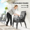 thumbnail image 4 of Outsunny Outdoor Dining Set for 6 with Stackable Chairs, Light Grey, 4 of 10