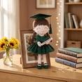 thumbnail image 4 of 13.8" Green Graduation Plush Toy - Dreamy Soft Girl Doll for Graduation Ceremony - Preschool Kindergarten Gift for Girls, Class of 2026 Memento, 4 of 7