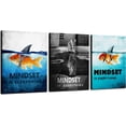 thumbnail image 1 of Mindset is Everything Canvas Painting Wall Art Motivational Posters Inspirational Success Quotes Inspiration Fish Posters Prints Artwork for Office Classroom Wall Decor Stretched Framed[36'W x 16'H], 1 of 6