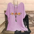 thumbnail image 2 of Blouses for Women Plus Size, Dressy Tank Tops for Women Cotton Linen Gauze Shirts Short Sleeve Summer Tunic Top Loose Fit Lightweight Casual Blouses, 2 of 6