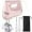 Pink, variant on Electric Hand Mixer with Stainless Steel Whisk Dough Hook Attachment and Storage Bag Handheld Mixer for Baking Cakes Eggs Cream Food Mixers. Turbo Boost/5 Speed Kitchen Blender GREEN