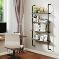 thumbnail image 4 of Costway 1 PCS 4-Tier Wall-mounted Ladder Shelf Display Bookshelf with Heavy-duty Metal Frame, 4 of 10