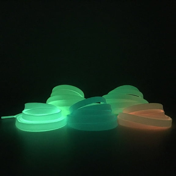 WHAMVOX Glow in the Dark Shoelaces with Plastic Tips for Easy Inserting and Decoration Pair