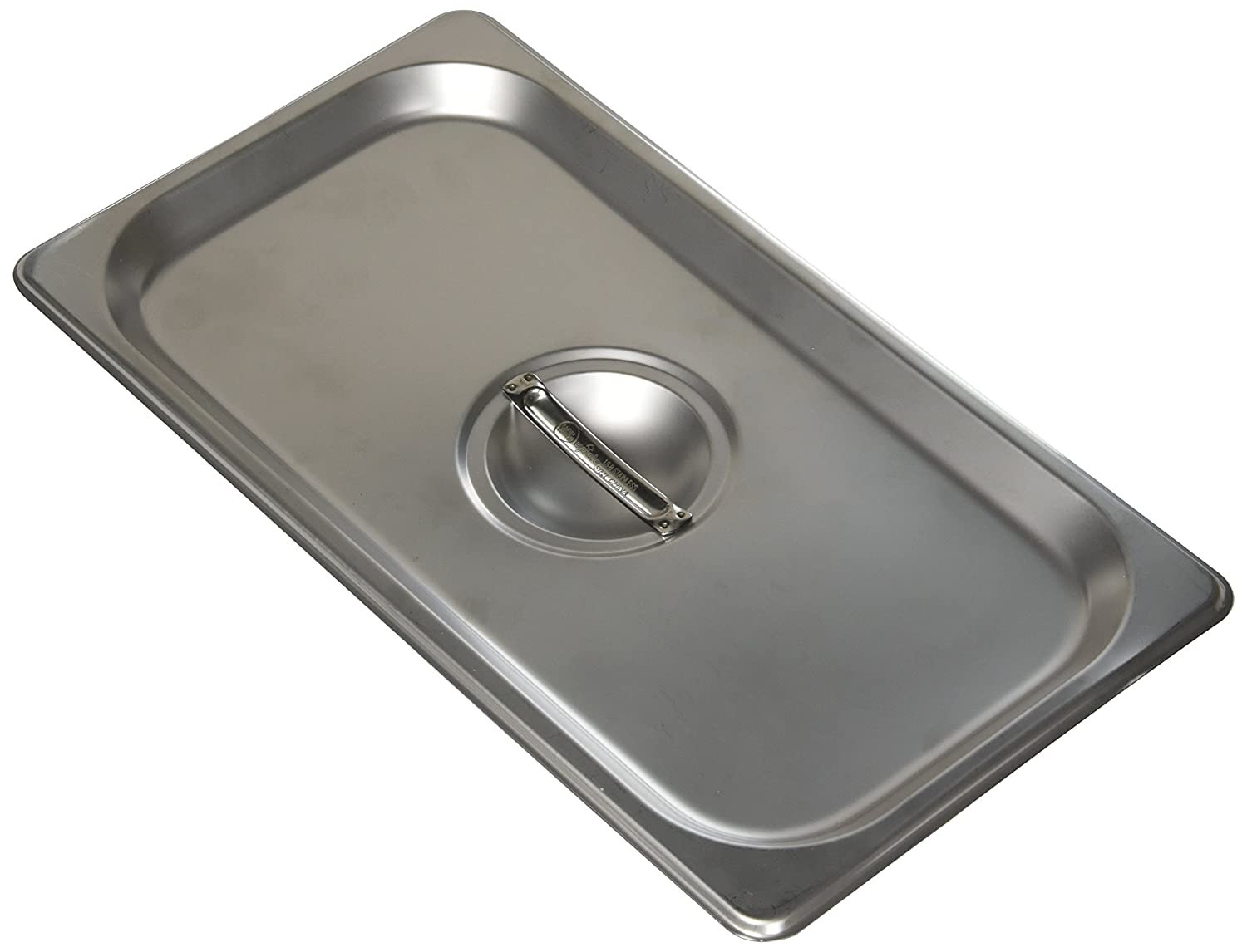 Update International Solid Steam Table Pan Cover Size: 12.63" W x 6.88" D , 1/3 Size, Stainless Steel