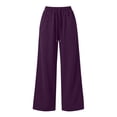 thumbnail image 4 of Cmfcve Women's Wide Leg Sweatpants Straight Leg Lowrise Sweat Pants Drawstring Elastic Casual Loose Fit Pants with Pockets, 4 of 8
