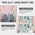 thumbnail image 6 of Pioneer Flower Floral Print Pattern Apron for Women and Men, Cotton Linen Waterproof with Pockets, Adjustable, 33x27 Inch for Kitchen, Gardening, BBQ, Salon, 6 of 6