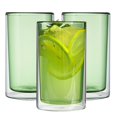 thumbnail image 2 of Forma Professional 14 oz Green Glass Tumbler - Double Wall, Borosilicate - 3 1/4" x 3 1/4" x 5 1/4" - 12 count box, 2 of 11