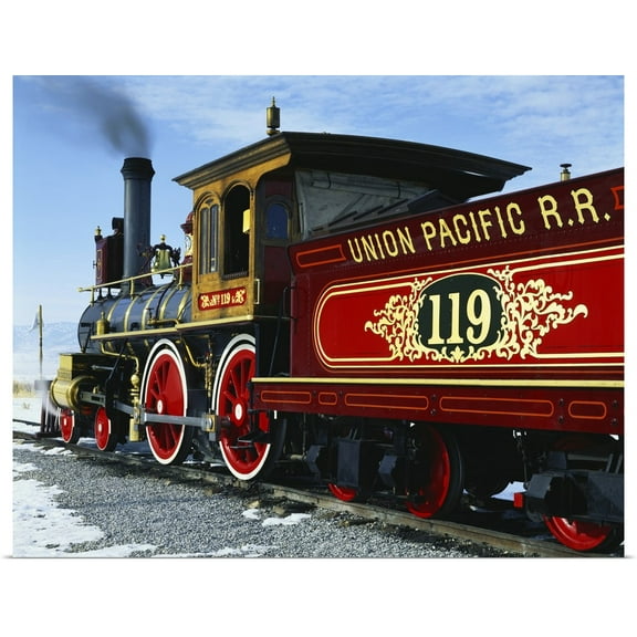 Great BIG Canvas | Rolled Scott T. Smith Poster Print entitled Utah, Promontory Summit, Great Basin, old fashioned steam train