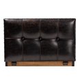 thumbnail image 5 of Baxton Studio Marelli Rustique Brun Foncé Similicuir Rembourré Ensemble de 2 Poufs de Rangement en Bois 2 Pcs, 5 of 5