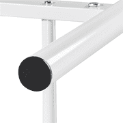 Yaheetech Metal Bed Frame Full Bed with Spindle Headboard and Footboard, White