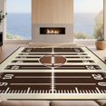 thumbnail image 2 of Design&I 8'x10' Ultra Soft Area Rug, Shaped Beast Football Bold Stripe Footboard Themed Graphic Hexagon None Fluffy Washable Non Shedding for Bedroom Living Room Under Sectional, 2 of 7