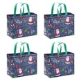 thumbnail image 1 of 4 Bolsas de regalo de Navidad Strade Fareast Limited multiusos reutilizables ligeras no tejidas Azul 32 cm x 25 cm x 17 cm, 1 of 8