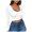 Z-White693, variant on JIAYUE Women's T-Shirts Breathable Solid Color Bottom Sexy Crop Scoop Neck Tight Fitting Long Sleeve Classic Female Tops