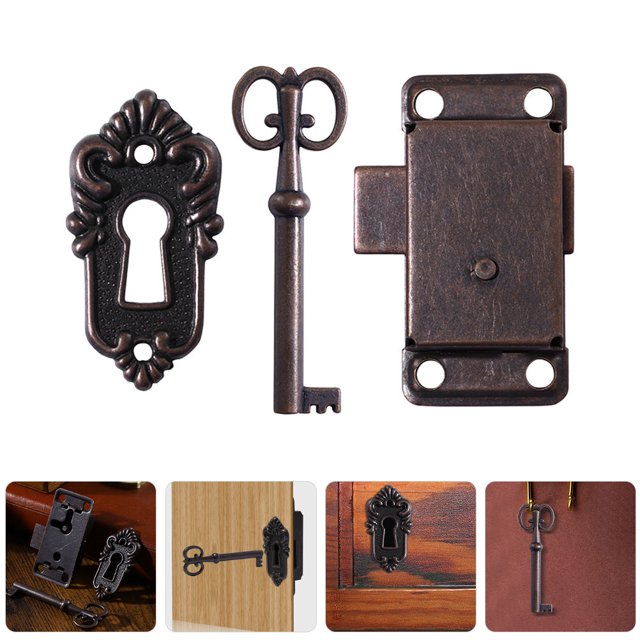 Houderco 1Jgo Kit De Cerraduras Para Gabinete Marrón Con Llave Estilo Para Y Seguridad