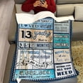 thumbnail image 3 of 19 Year Old Boy Birthday Gift, Super Soft and Warm Happy Birthday Blanket, Digital Heartwarming Sentences Creative Design Ideal Gifts for 19th, 50"x60", 3 of 5
