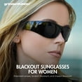 thumbnail image 6 of grinderPUNCH Super Dark Polarized Black Sunglasses | Biker Style Rider | Wrap Around Style Lightweight UV Protection, 6 of 7