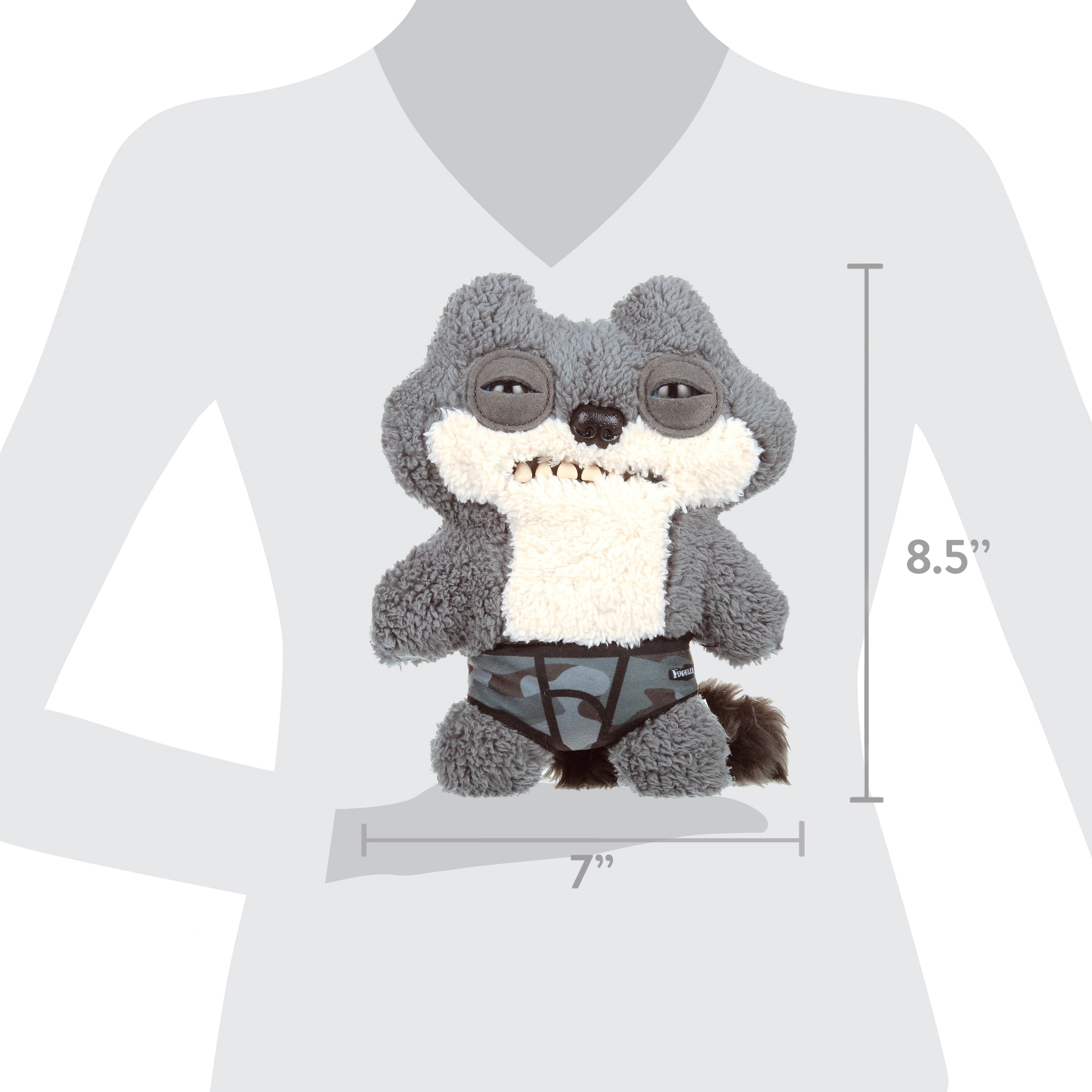 Budgie Fuggler Sketchy Squirrel - Grey