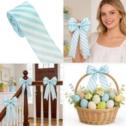 FXMLRLK 1 Roll Wired Edge Ribbons, 5 Yards 2.48 inch Easter Pastel Color Gift Wrapping Ribbon for Easter DIY Crafts Bow Wreath Spring Party Decorations(Style-1:Pink)