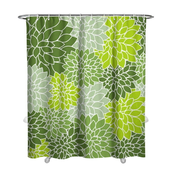 Extra Long Boho Shower Curtain 72x84 Inches - Vintage Floral & Tropical Leaves Pattern, Waterproof Bohemian Bathroom Decor with 12 Hooks, Tribal Rustic Style