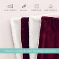 thumbnail image 4 of Elegant Comfort Throw Blanket, Reversible Sherpa Flannel, Ultra-Soft, Fuzzy, Plush- All season Lightweight Decorative Throw, 50 x 60 inches, Solid Sherpa Throw, Burgundy, 4 of 5