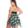thumbnail image 2 of Sexy Dance Women Plus Size Swim Dress Tummy Control Swimsuit Ruffles Swimwear Halterneck Bathing Suit Floral Beachwear, 2 of 4