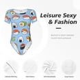 thumbnail image 6 of Easygdp Kawaii Sushi Women's One-Piece Swimsuit Slim Fit Crew Neck Bodysuit Athletic Swimwear with Concealed Buckle - Small, 6 of 9