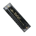 thumbnail image 1 of Plastic Harmonica Instrument 10 Hole Plastic Harmonica Music Instrument for Beginner Students Kids Gift (Black), 1 of 8