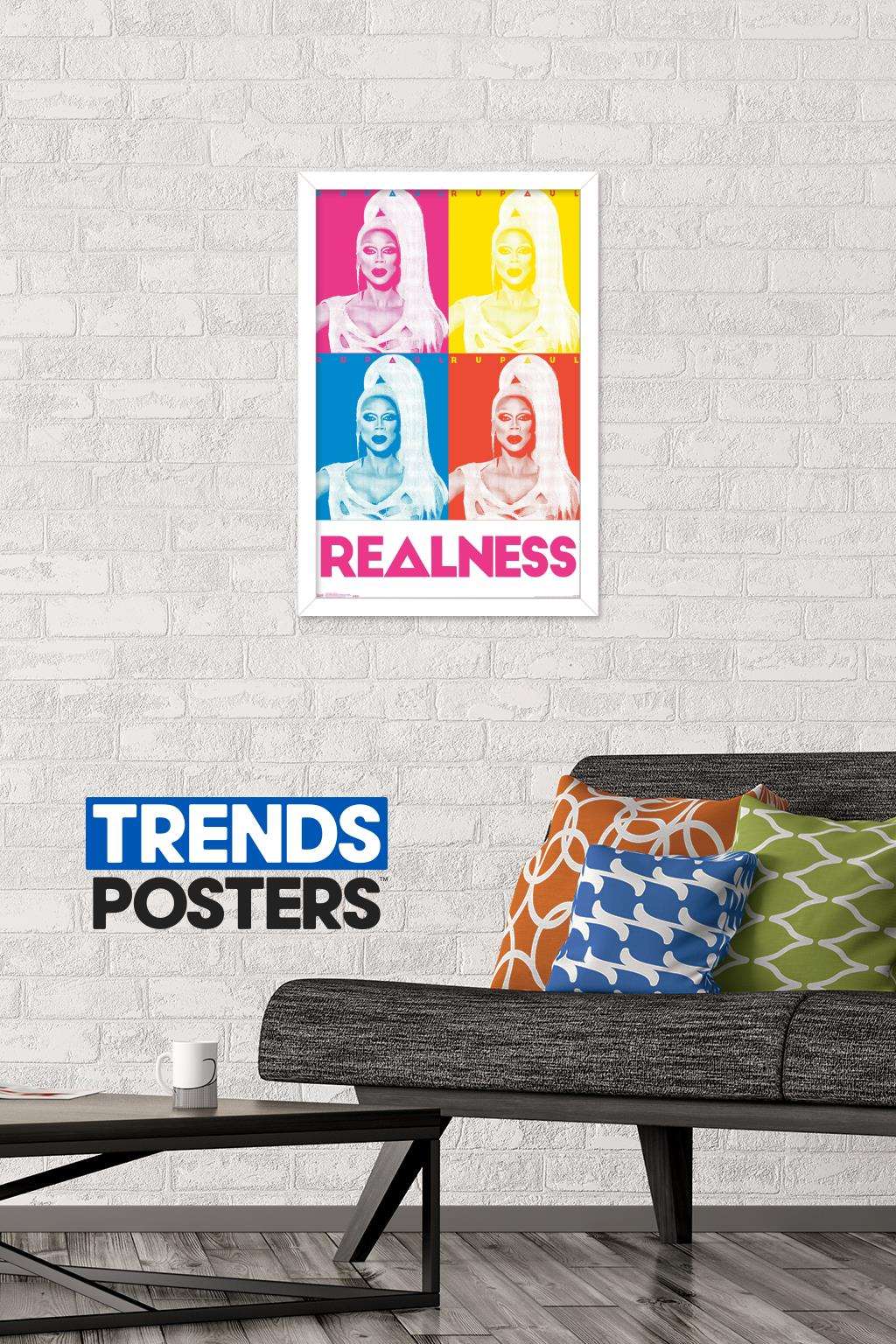 RuPaul - Realness Wall Poster, 14.725" x 22.375", Framed