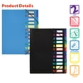 thumbnail image 3 of Better Office Products 24 Clear Pocket Expanding File Folder with 12 Colored Tabs, Letter Size, Holds 300 Sheets, Project File Organizer, Numbered Index on Cover,(1 Pack Black), 3 of 5