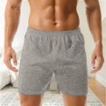 thumbnail image 3 of Mens Pajama Shorts Mens Sleep Shorts Mens Underwear Boxers Lounge Soft Comfy Pj Bottom Sleeping Pants Breathable Summer Sleepwear Grey 5XL, 3 of 5