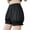 Black, variant on Ohufall Women's Boxer Briefs Comfort Solid Color Stretchy High Waist Boyshort Underwear Lightweight Loose Bloomer Panty